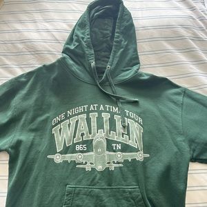 Morgan Wallen One Thing at a Time Tour Merch Green Hoodie Size Large Unisex